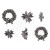 Ozdoby metalowe plakietki Idea-Ology Adornments Deck The Halls 6szt TH94354 Tim Holtz