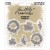 Ozdoby metalowe plakietki Idea-Ology Adornments Deck The Halls 6szt TH94354 Tim Holtz