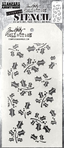 Szablon maska 12x22cm Hollyberry THS165 Tim Holtz Stampers Anonymous