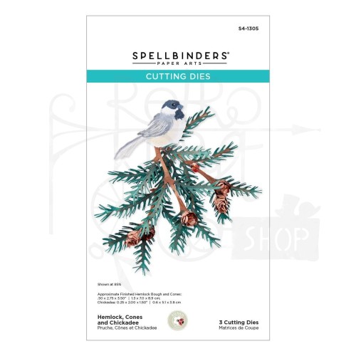 Wykrojnik Snow Garden - Hemlock Cones and Chicadee S4-1305 Spellbinders