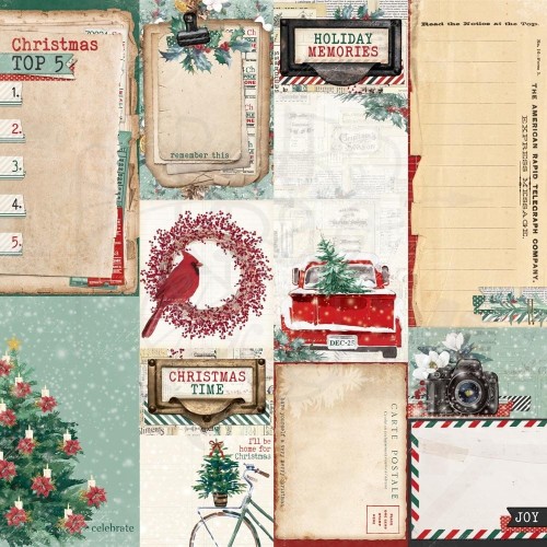 Papier do scrapbookingu 30x30 Simple Vintage 'Tis The Season 20711 Simple Stories