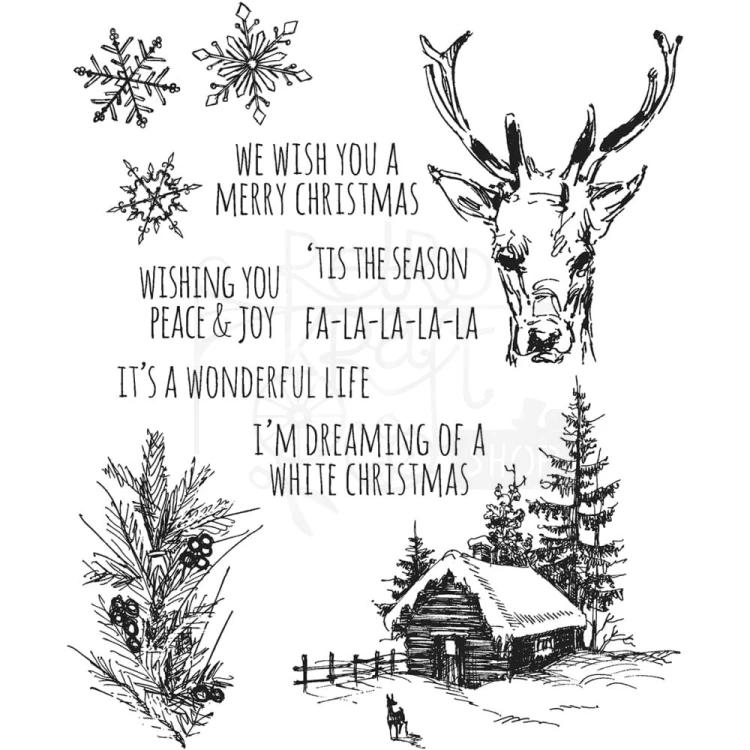 Stempel gumowy kauczukowy Scribble Woodland CMS-282 Tim Holtz Stampers Anonymous