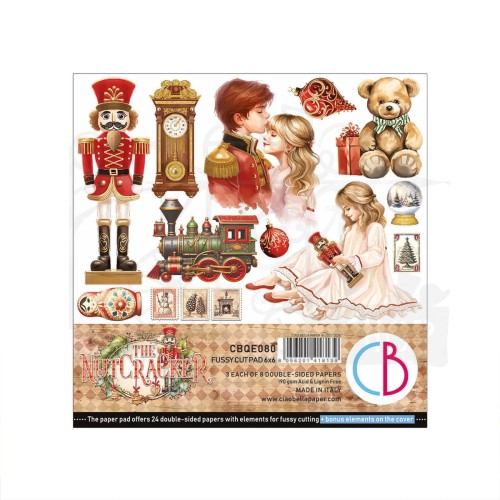 Zestaw papierów do scrapbookingu 15x15 The Nutcracker 24 szt CBQE080 Ciao Bella