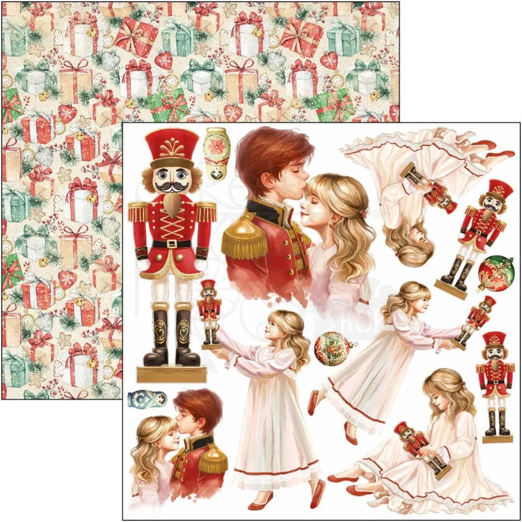 Zestaw papierów do scrapbookingu 15x15 The Nutcracker 24 szt CBQE080 Ciao Bella