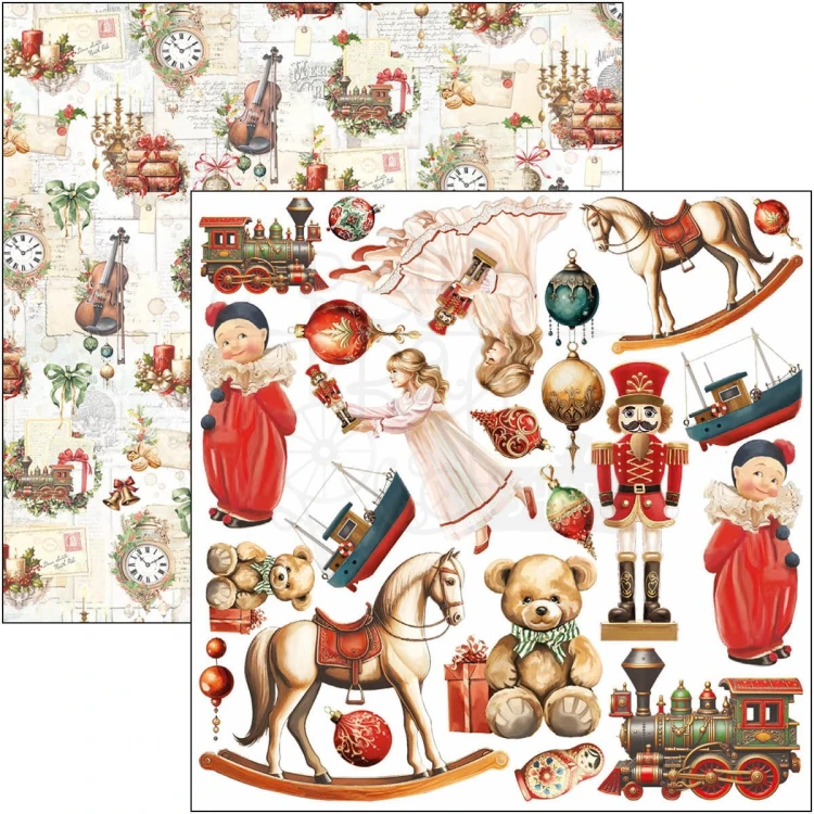 Zestaw papierów do scrapbookingu 15x15 The Nutcracker 24 szt CBQE080 Ciao Bella
