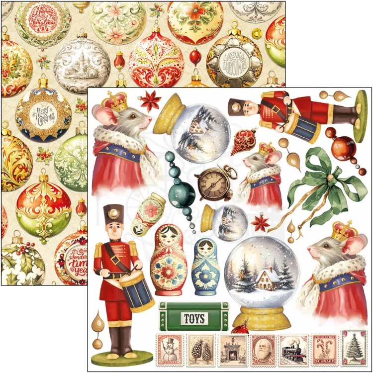 Zestaw papierów do scrapbookingu 15x15 The Nutcracker 24 szt CBQE080 Ciao Bella