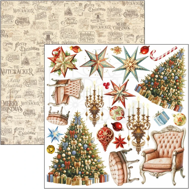 Zestaw papierów do scrapbookingu 15x15 The Nutcracker 24 szt CBQE080 Ciao Bella