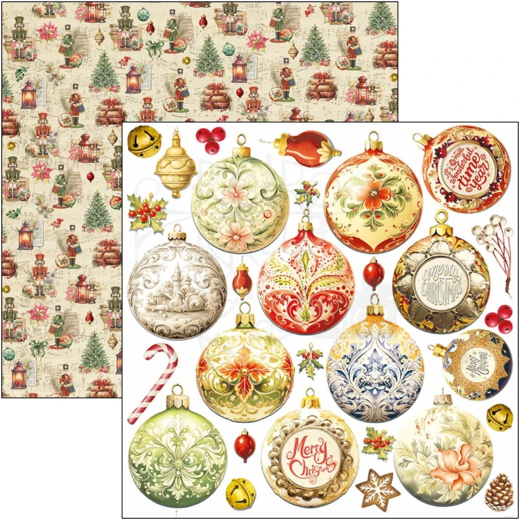 Zestaw papierów do scrapbookingu 15x15 The Nutcracker 24 szt CBQE080 Ciao Bella