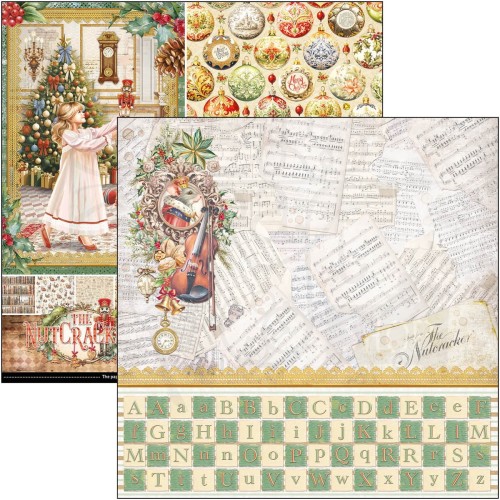 Zestaw papierów do scrapbookingu 30x30 The Nutcracker 8 szt CBT080 Ciao Bella
