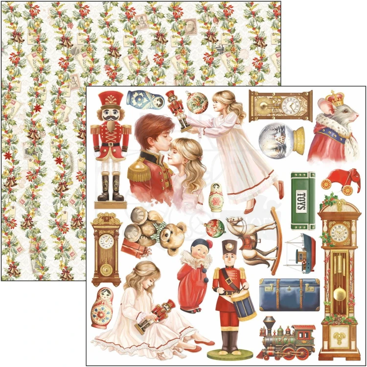Zestaw papierów do scrapbookingu 30x30 The Nutcracker 8 szt CBT080 Ciao Bella