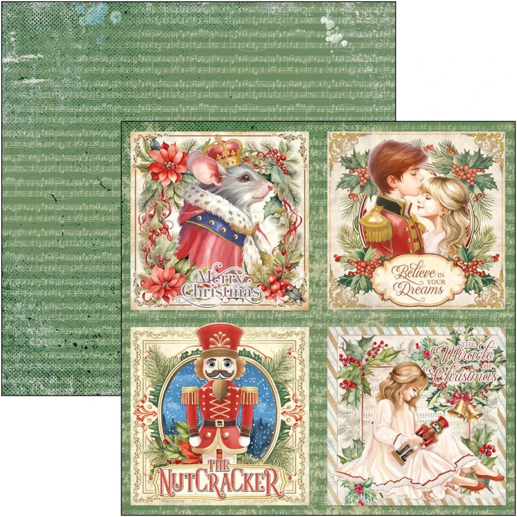 Zestaw papierów do scrapbookingu 30x30 The Nutcracker 8 szt CBT080 Ciao Bella