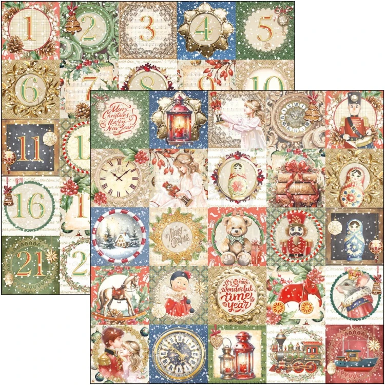 Zestaw papierów do scrapbookingu 30x30 The Nutcracker 8 szt CBT080 Ciao Bella