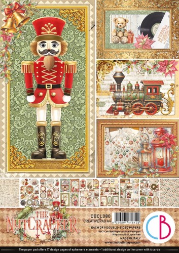 Zestaw papierów do scrapbookingu A4 The Nutcracker 9 szt CBCL080 Ciao Bella