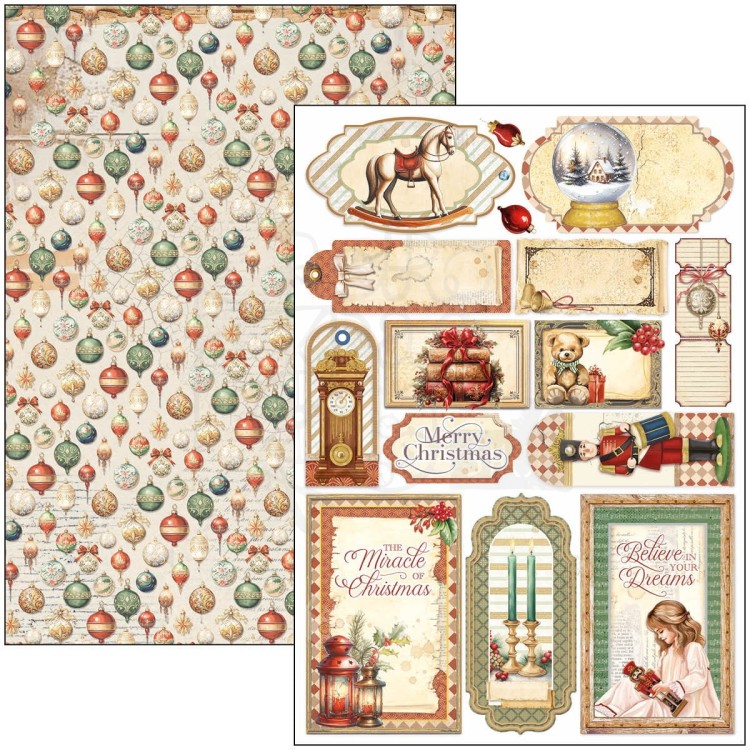 Zestaw papierów do scrapbookingu A4 The Nutcracker 9 szt CBCL080 Ciao Bella