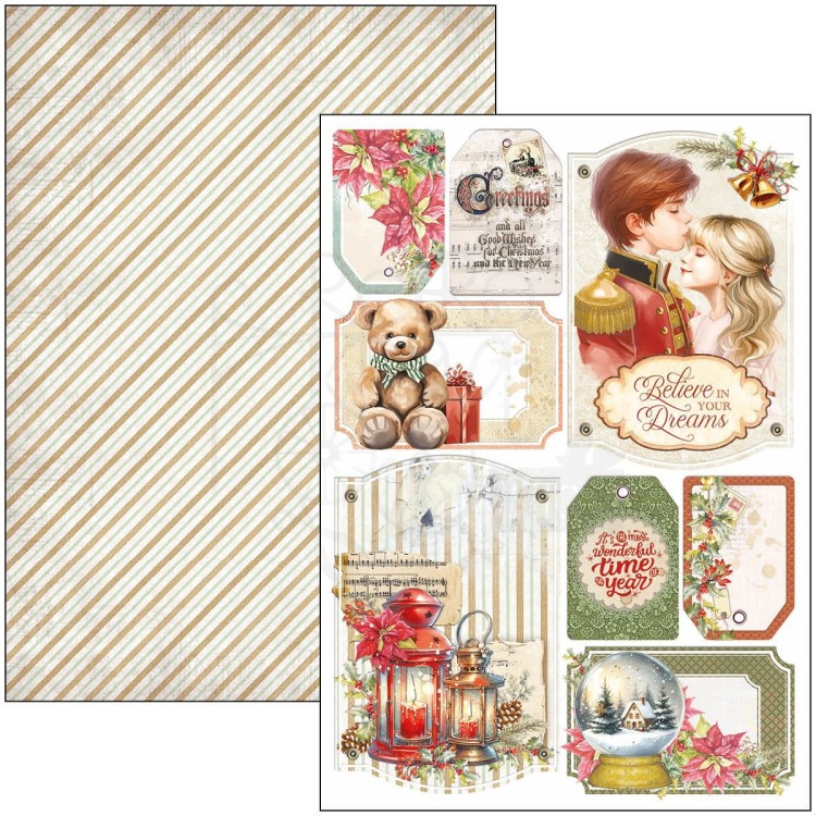 Zestaw papierów do scrapbookingu A4 The Nutcracker 9 szt CBCL080 Ciao Bella