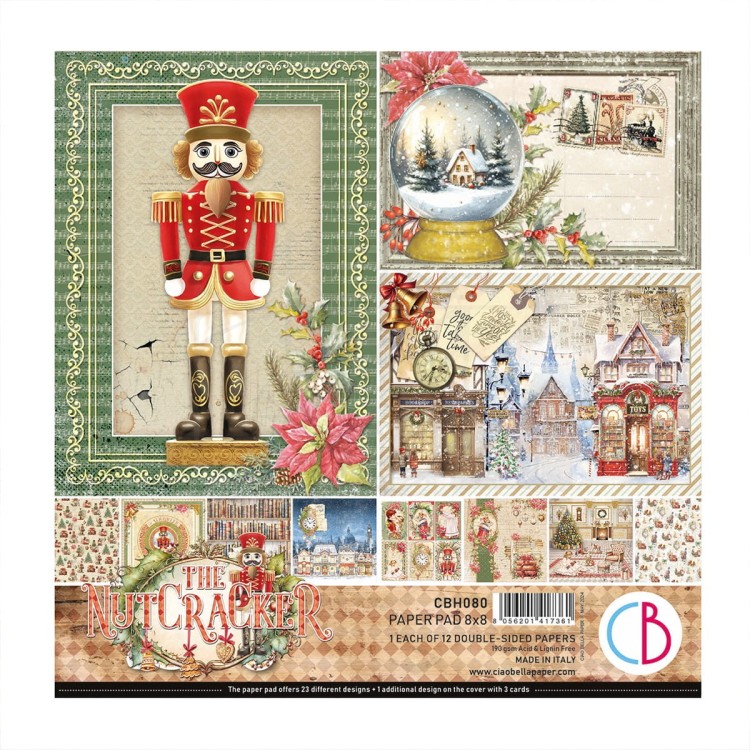 Zestaw papierów do scrapbookingu 20x20 The Nutcracker 12 szt CBH080 Ciao Bella