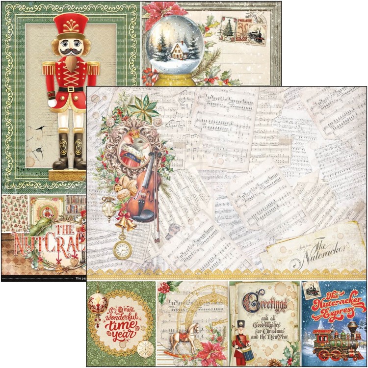 Zestaw papierów do scrapbookingu 20x20 The Nutcracker 12 szt CBH080 Ciao Bella