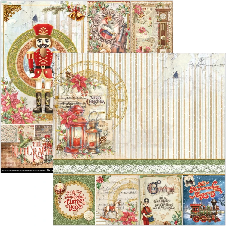 Zestaw papierów do scrapbookingu 30x30 The Nutcracker 12 szt CBPM080 Ciao Bella