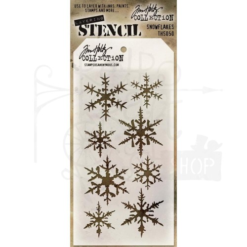 Szablon maska Snowflakes płatki śniegu Tim Holtz