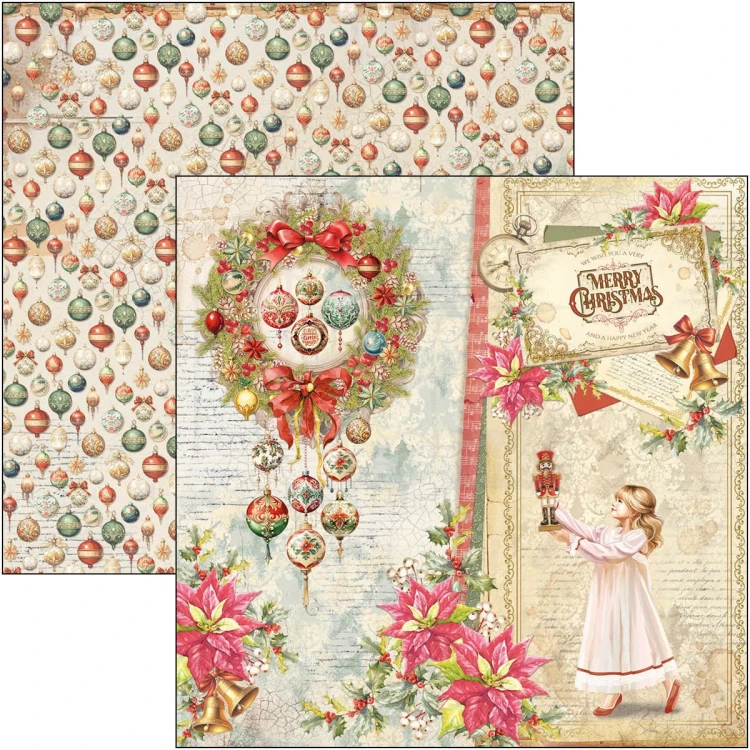Zestaw papierów do scrapbookingu 30x30 The Nutcracker 12 szt CBPM080 Ciao Bella