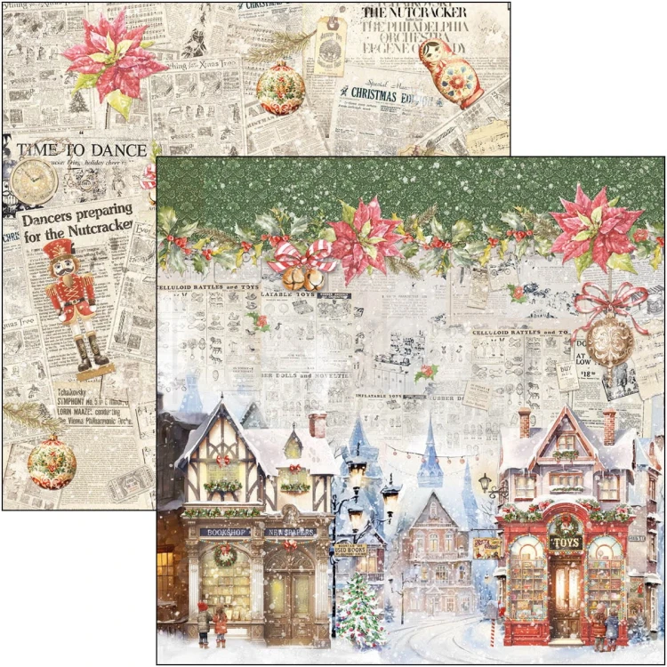 Zestaw papierów do scrapbookingu 30x30 The Nutcracker 12 szt CBPM080 Ciao Bella
