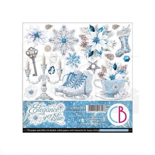 Zestaw papierów do scrapbookingu 15x15 Elegance of Blue 24 szt CBQE079 Ciao Bella