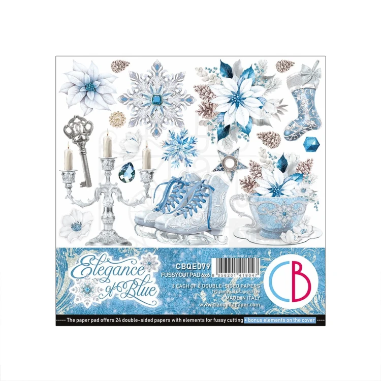Zestaw papierów do scrapbookingu 15x15 Elegance of Blue 24 szt CBQE079 Ciao Bella