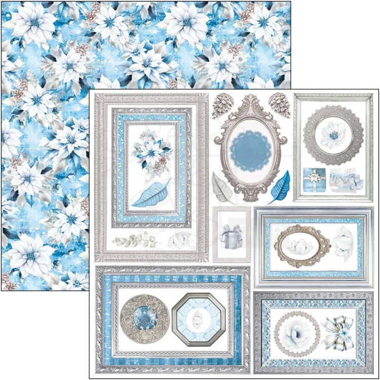 Zestaw papierów do scrapbookingu 15x15 Elegance of Blue 24 szt CBQE079 Ciao Bella