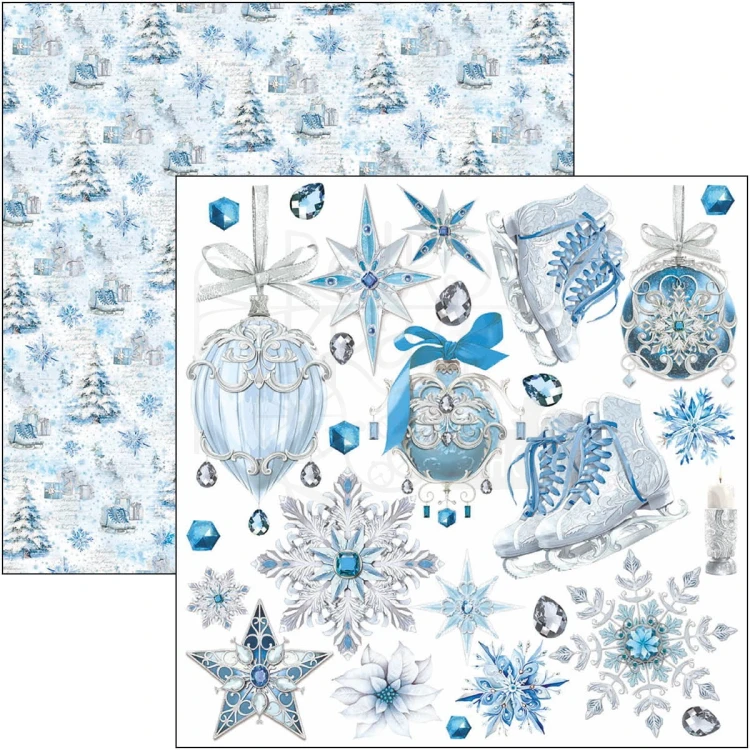 Zestaw papierów do scrapbookingu 15x15 Elegance of Blue 24 szt CBQE079 Ciao Bella