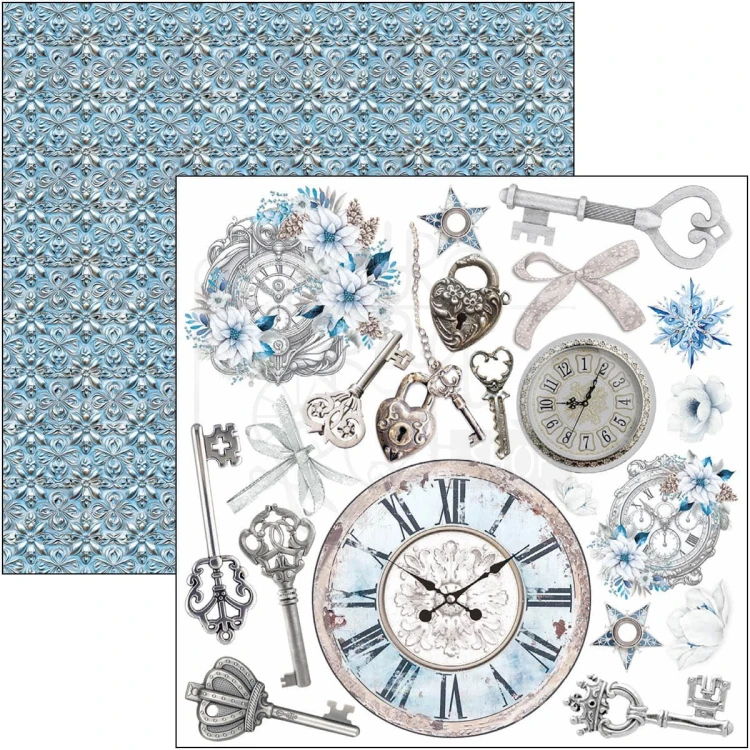 Zestaw papierów do scrapbookingu 15x15 Elegance of Blue 24 szt CBQE079 Ciao Bella