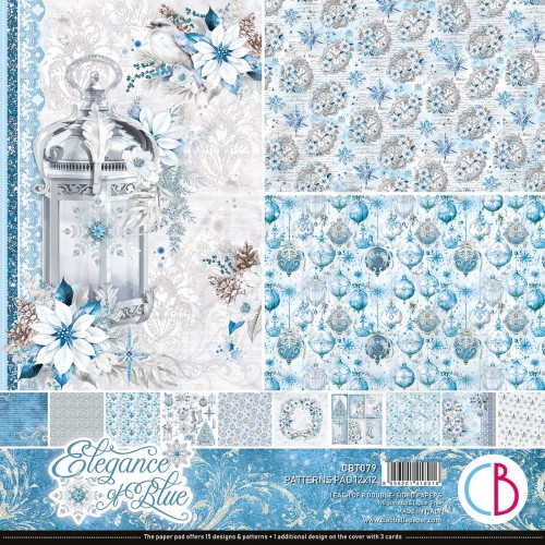 Zestaw papierów do scrapbookingu 30x30 Elegance of Blue 8 szt CBT079 Ciao Bella