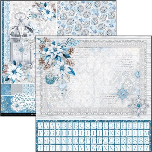 Zestaw papierów do scrapbookingu 30x30 Elegance of Blue 8 szt CBT079 Ciao Bella