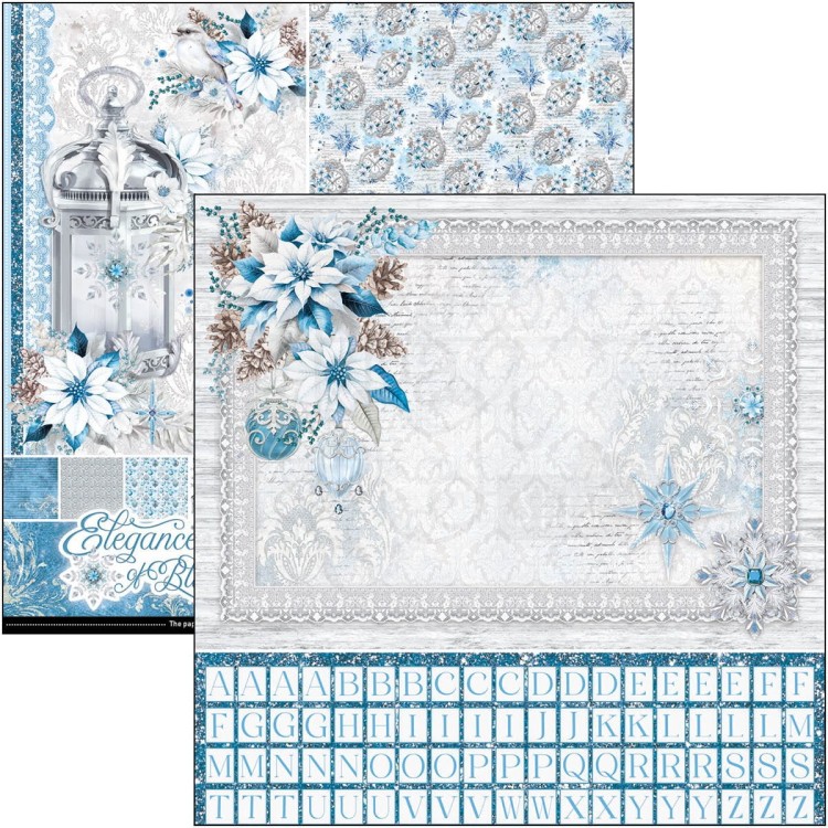 Zestaw papierów do scrapbookingu 30x30 Elegance of Blue 8 szt CBT079 Ciao Bella