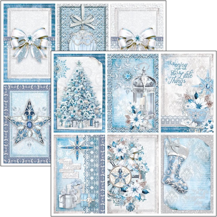 Zestaw papierów do scrapbookingu 30x30 Elegance of Blue 8 szt CBT079 Ciao Bella