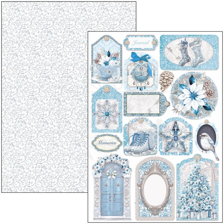 Zestaw papierów do scrapbookingu A4 Elegance of Blue 9 szt CBCL079 Ciao Bella