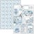 Zestaw papierów do scrapbookingu A4 Elegance of Blue 9 szt CBCL079 Ciao Bella