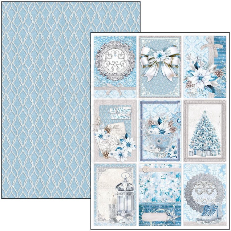 Zestaw papierów do scrapbookingu A4 Elegance of Blue 9 szt CBCL079 Ciao Bella