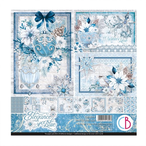 Zestaw papierów do scrapbookingu 20x20 Elegance of Blue 12 szt CBH079 Ciao Bella