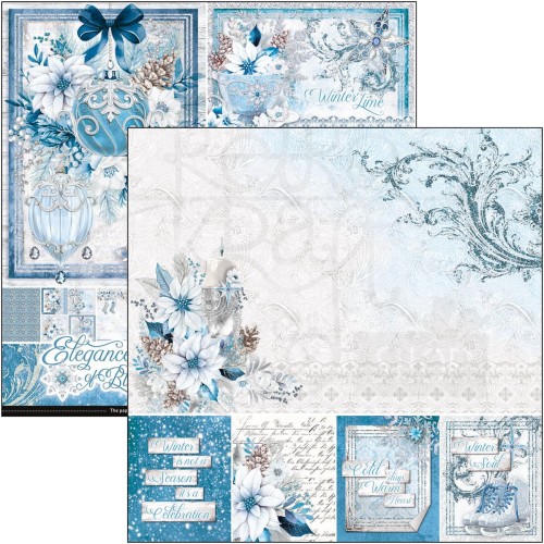 Zestaw papierów do scrapbookingu 20x20 Elegance of Blue 12 szt CBH079 Ciao Bella