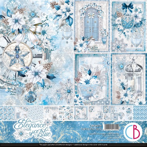 Zestaw papierów do scrapbookingu 30x30 Elegance of Blue 12 szt CBPM079 Ciao Bella