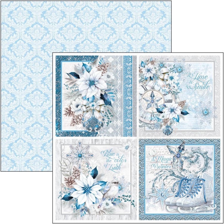 Zestaw papierów do scrapbookingu 30x30 Elegance of Blue 12 szt CBPM079 Ciao Bella