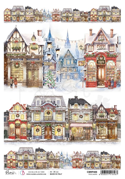 Papier ryżowy do decoupage A4 Toys Shops CBRP488 Ciao Bella