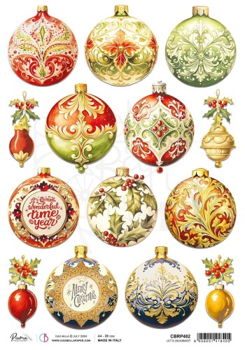 Papier ryżowy do decoupage A4 Let’s Decorate! CBRP482 Ciao Bella