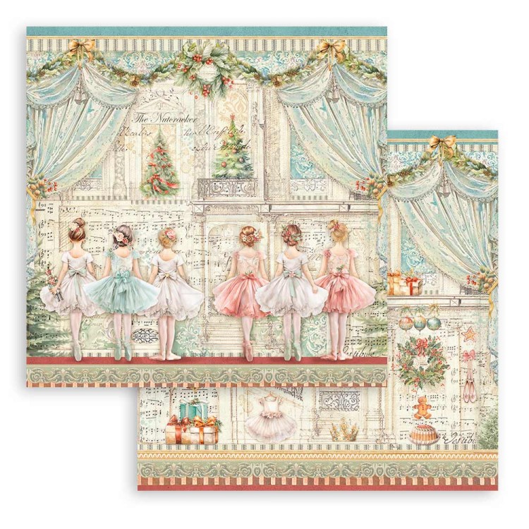 Zestaw papierów do scrapbookingu 20x20 The Nutcracker SBBS112 Stamperia