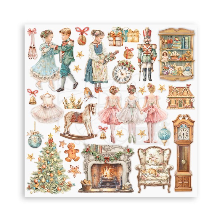 Zestaw papierów do scrapbookingu 20x20 The Nutcracker SBBS112 Stamperia