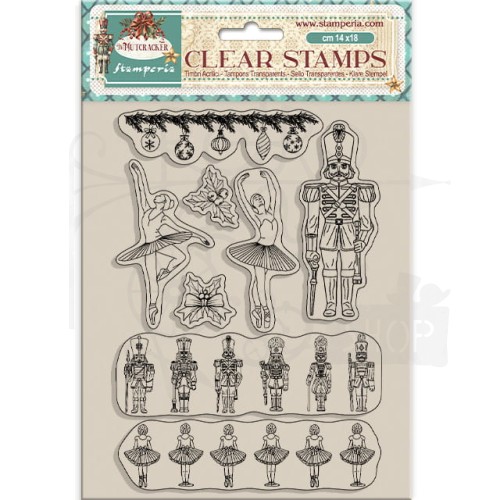 Stempel akrylowy 14x18cm The Nutcracker Baletnice i żołnierzyki WTK199 Stamperia