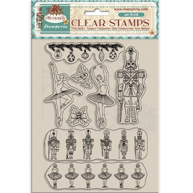 Stempel akrylowy 14x18cm The Nutcracker Baletnice i żołnierzyki WTK199 Stamperia