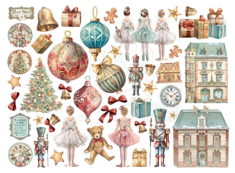 Ozdoby kształty tekturowe Die Cuts The Nutcracker DFLDC103 Stamperia