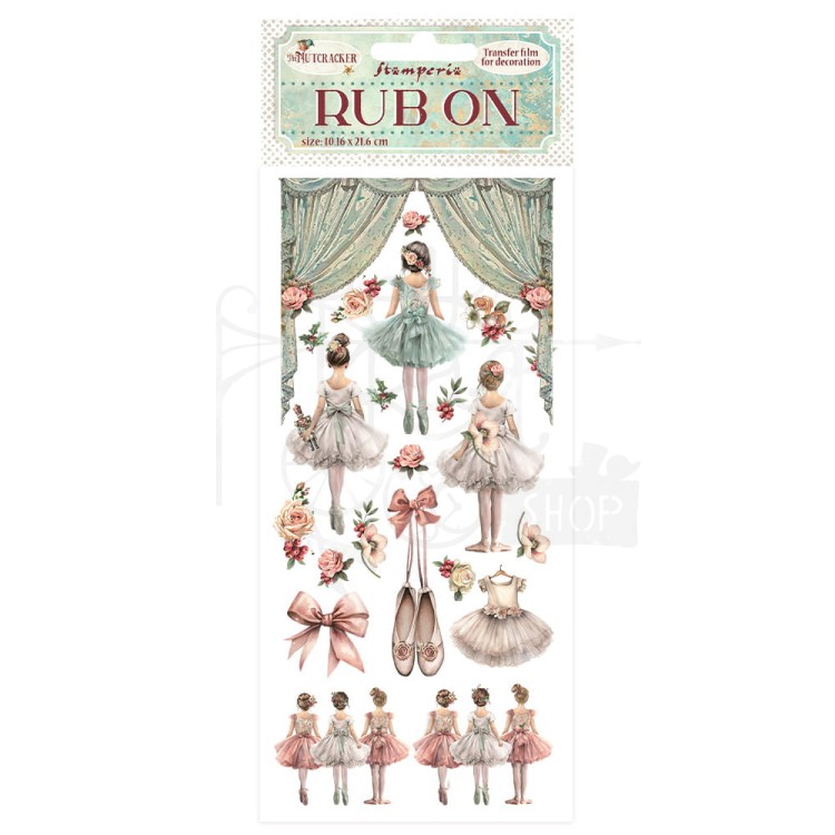 Rub-on transfer 10x21.6cm The Nutcracker Balet DFLRB107 Stamperia