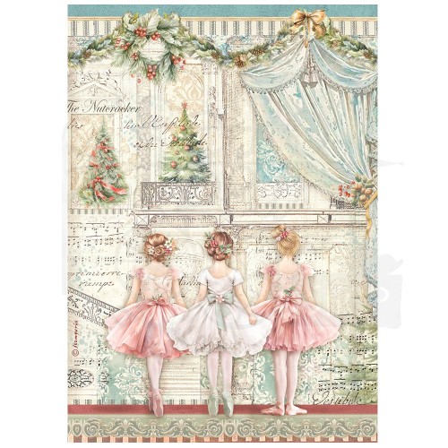 Papier ryżowy do decoupage A4 The Nutcracker Balet DFSA4943 Stamperia